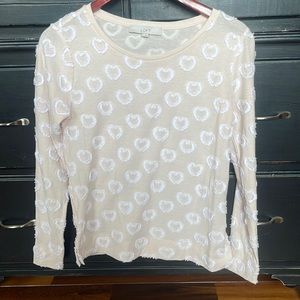 Loft heart detail shirt
